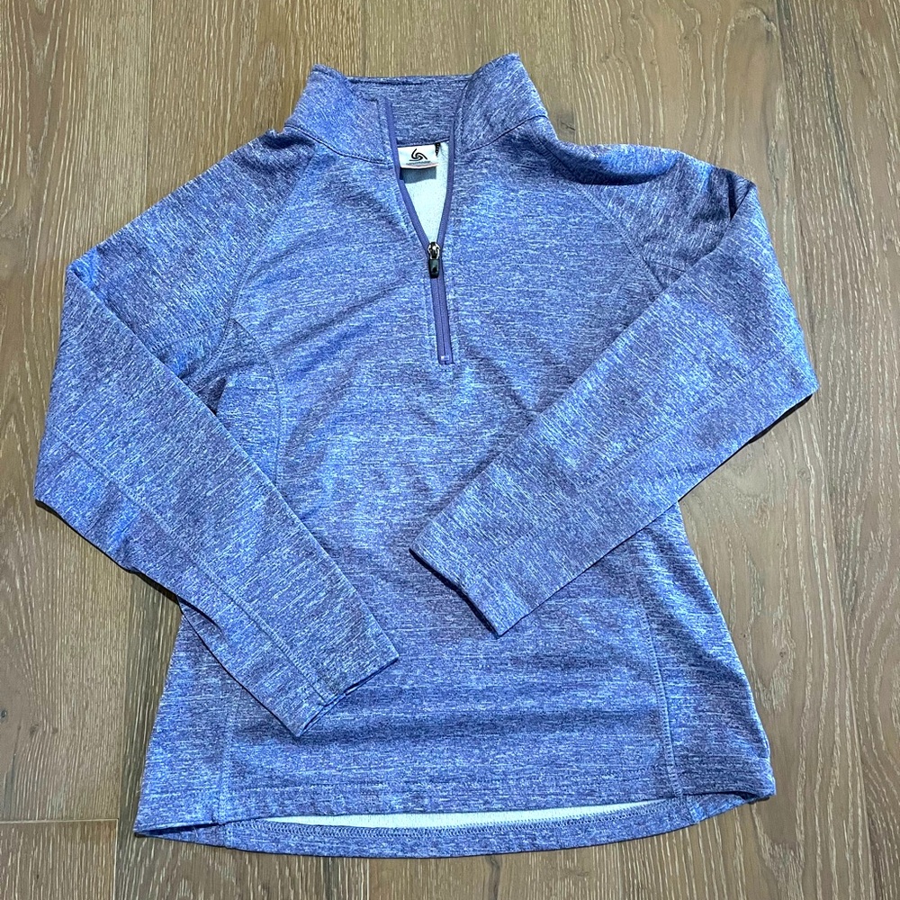 Purple pullover 1/4 zip tech series - small